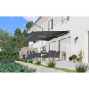 Store banne motorisé 500x300cm LEDY anthracite toile polyester anthracite - X-METAL