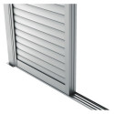 Paroi complète avec 3 panneaux coulissants à ventelles ouvrantes - 300cm - gris clair - X-METAL