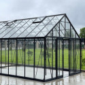 Serre de jardin 20,05m² ROYALE en aluminium laqué noir et verre trempé 4mm - Green Protect