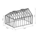 Serre de jardin 20,05m² ROYALE en aluminium laqué noir et verre trempé 4mm - Green Protect