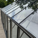 Serre de jardin 27,07m² ROYALE en aluminium laqué noir et verre trempé 4mm - Green Protect