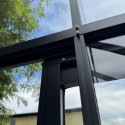 Serre de jardin 27,07m² ROYALE en aluminium laqué noir et verre trempé 4mm - Green Protect