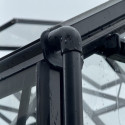 Serre de jardin 27,07m² ROYALE en aluminium laqué noir et verre trempé 4mm - Green Protect