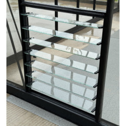 Louvre de ventilation laquée anthracite pour serres Royale largeur 366cm - Green Protect