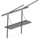 Etagère rabattable en aluminium 130x31cm - Green Protect