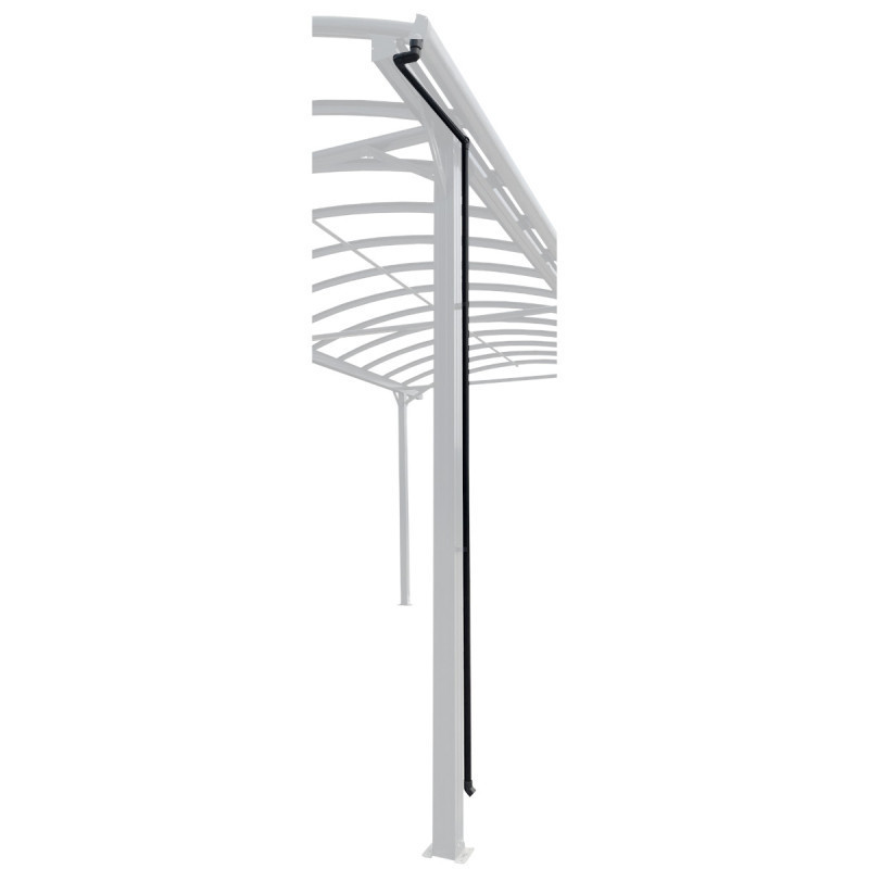 Descentes de gouttières anthracites pour carports camping car - set de 2 - X-METAL