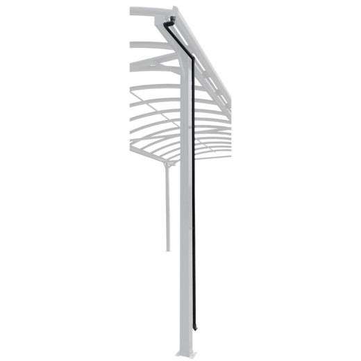 Descentes de gouttières anthracites pour carports camping car - set de 2 - X-METAL