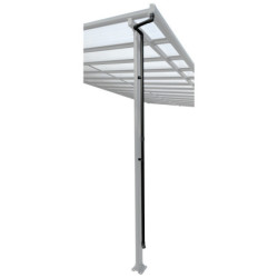 Descentes de gouttières anthracite pour toit de terrasse de profondeur 4m - set de 2- X-METAL