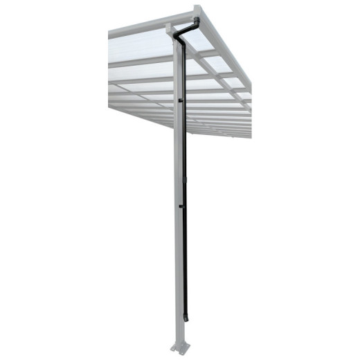 Descentes de gouttières anthracite pour toit de terrasse de profondeur 4m - set de 2- X-METAL