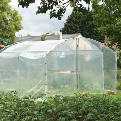 Serre tunnel Abri Cultures à pieds droits 3x3m avec bâche PE 200µ - Serres Tonneau