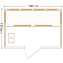 Sauna Hybride LUXE 3 places Infrarouge 2800W + poêle SAWO 6000W SNÖ 