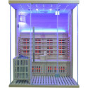 Sauna Hybride LUXE 3 places Infrarouge 2800W + poêle SAWO 6000W SNÖ 