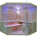 Sauna Hybride LUXE 5 places Infrarouge 3500W + poêle SAWO 9000W SNÖ