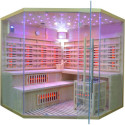 Sauna Hybride LUXE 5 places Infrarouge 3500W + poêle SAWO 9000W SNÖ