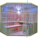 Sauna Hybride LUXE 5 places Infrarouge 3500W + poêle SAWO 9000W SNÖ