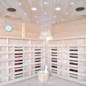 Sauna Hybride LUXE 5 places Infrarouge 3500W + poêle SAWO 9000W SNÖ