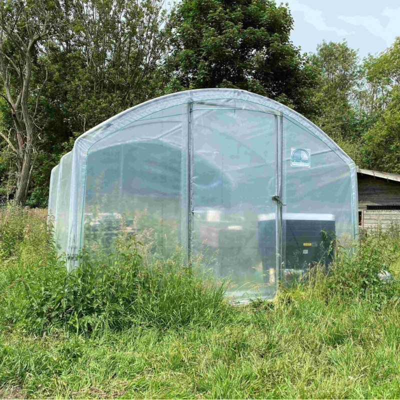 Serre tunnel 4 Saisons à pieds droits 3x3m avec bâche PE 200µ - Serres Tonneau
