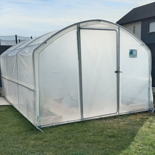 Fond avec porte L300cm en PE diffusant 200µ pour serre 4 Saisons - Serres Tonneau