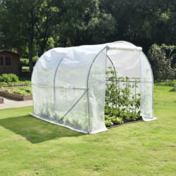 Serre tunnel maraîchère 2x3m BIANCA couverture PE armé - Green Protect