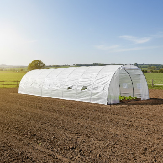 Serre tunnel maraîchère 4x10m BIANCA couverture PE armé - Green Protect
