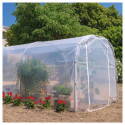Serre tunnel pieds droits 13,5m² - 3x4,5m - 2 portes zippées - RICHEL