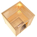 Sauna traditionnel MOJAVE 5 à 6 places 38mm sans couronne - avec porte à économie d'énergie KARIBU