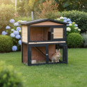 Clapier d'extérieur en bois FSC thermo-traité 101x55x100cm - Shelty Pet