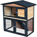 Clapier d'extérieur en bois FSC thermo-traité 101x55x100cm - Shelty Pet