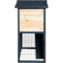 Clapier d'extérieur en bois FSC thermo-traité 101x55x100cm - Shelty Pet