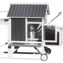 Poulailler en bois FSC thermo-traité 224x81x107cm avec toit PVC pour 4 à 6 poules – Shelty Pet