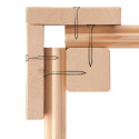 Abri de jardin toit plat 9,24m² en bois brut 19mm avec appentis 240cm - Lahar 6 - Karibu