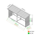 Abri bûches 3,6m² en bois traité Memphis XXL - Cerland