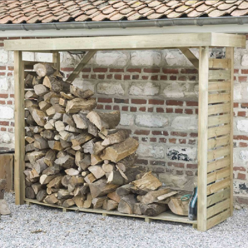 Abri bûches 1,75m² en bois traité Dallas XL - Cerland