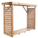 Abri bûches 1,75m² en bois traité Dallas XL - Cerland