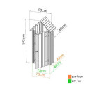 Armoire de jardin H193cm en bois traité Wissant - Cerland