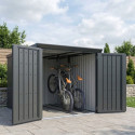 Abri pour 4 vélos en métal anthracite Kosto 3,7m² - X-METAL