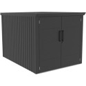 Abri pour 4 vélos en métal anthracite Kosto 3,7m² - X-METAL