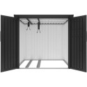 Abri pour 4 vélos en métal anthracite Kosto 3,7m² - X-METAL