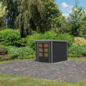 Abri de jardin en bois gris anthracite 19mm - acier gris - 4,45m² Jupiter 2C – Karibu