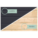 Abri de jardin en bois anthracite 19mm - acier anthracite - 5,09m² Jupiter 3C – Karibu