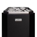 Poêle électrique 3,6kW en acier noir – avec commande - Narvi Minex