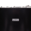 Poêle électrique 9kW en acier noir - commande à distance - Narvi NC
