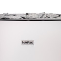 Poêle électrique 9kW en acier blanc - commande à distance - Narvi NC