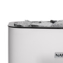Poêle électrique 9kW en acier blanc - commande à distance - Narvi NC