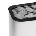 Poêle électrique 9kW en acier blanc - commande à distance - Narvi NC