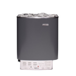 Poêle électrique 6kW en acier gris – avec commande - Narvi NM