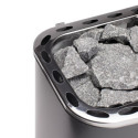 Poêle électrique 6kW en acier gris – avec commande - Narvi NM