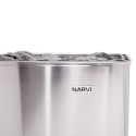 Poêle électrique 6kW en acier inox – avec commande - Narvi NM