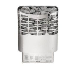 Poêle électrique 4,5kW en acier inox – avec commande - NS - Narvi