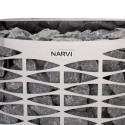 Poêle électrique 4,5kW en acier inox – avec commande - NS - Narvi